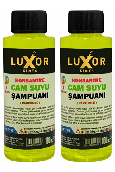 Luxor Kimya Konsantre Oto Cam Suyu Şampuanı 100ml 2 Adet