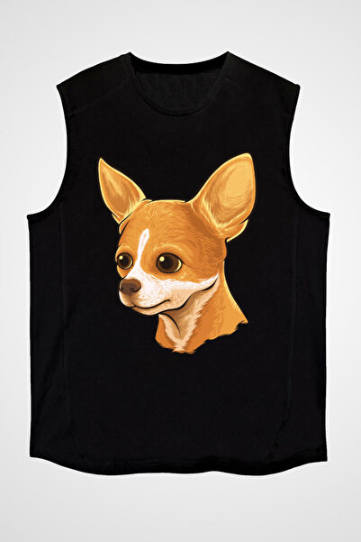 Darkhane Black Chihuahua Chihuahua Unisex Sleeveless T-Shirt - Cut Sleeve T-S...