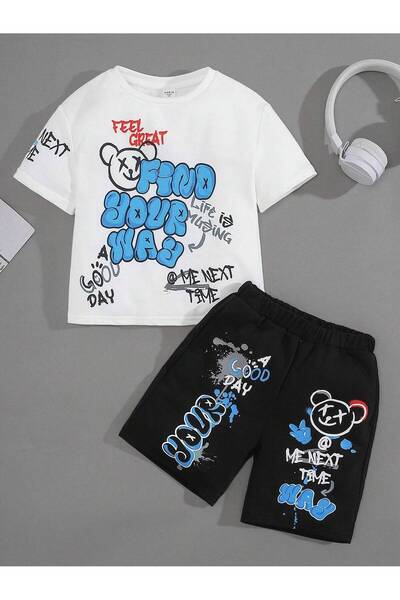 FORTITTUDO Намери своя път Печатни детски шорти Комплект Унисекс