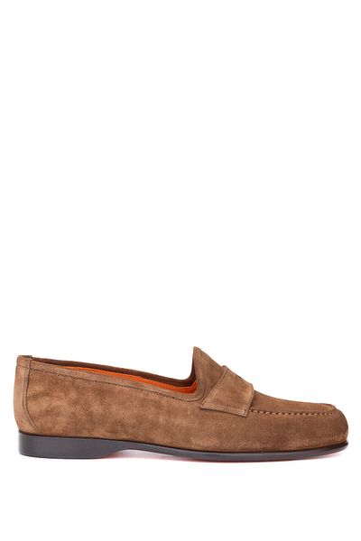 Tamer Tanca Men's Genuine Leather Tobacco Suede Loafers