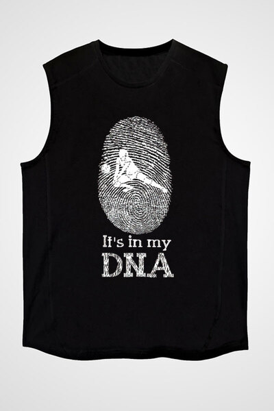 Darkhane Voleybol Siyah Unisex Kolsuz Tişört Kesik Kol T-Shirt