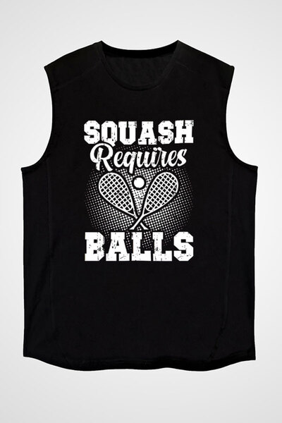 Darkhane Squash Black Unisex Sleeveless T-Shirt Cut Sleeve T-Shirt