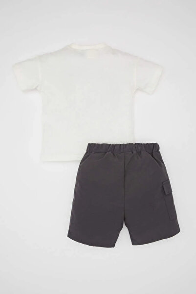 DeFacto Baby Boy Disney Mickey & Minnie Short Sleeve T-Shirt Shorts 2-Piece Set