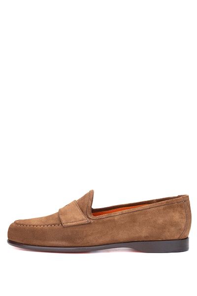 Tamer Tanca Men's Genuine Leather Tobacco Suede Loafers