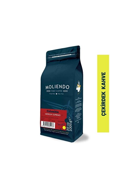 Moliendo Finest Coffee Colombia Medellin Supremo Yöresel Kahve (Çekirdek Kahv...