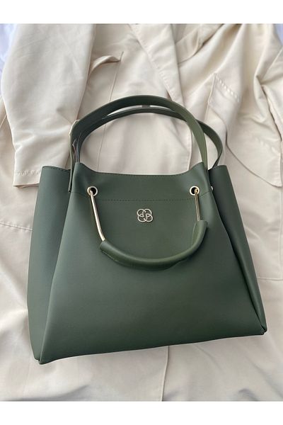 Zeynep Ceyda Koçak Geantă de umăr verde pentru femei - Geantă din piele Lacoste