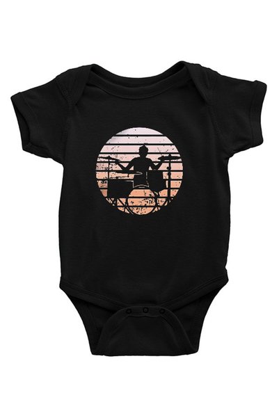 Darkhane Bateri Black Unisex Baby Body - Zıbın