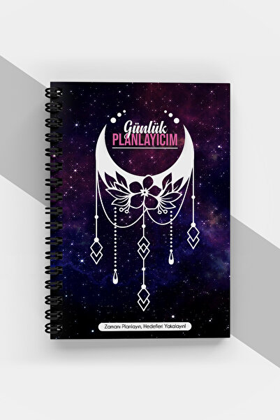 markcat مخطط يومي بنمط الفضاء - 90 صفحة - جدول أعمال غير مؤرخ (A5) دفتر تخطيط...