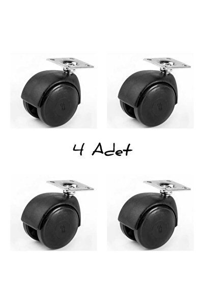 ARON (4 ADET) 401 Tekerlek Plastik Büyük Tablalı Mobilya Masa Büro Ofis Sandalye Koltuk Tekeri