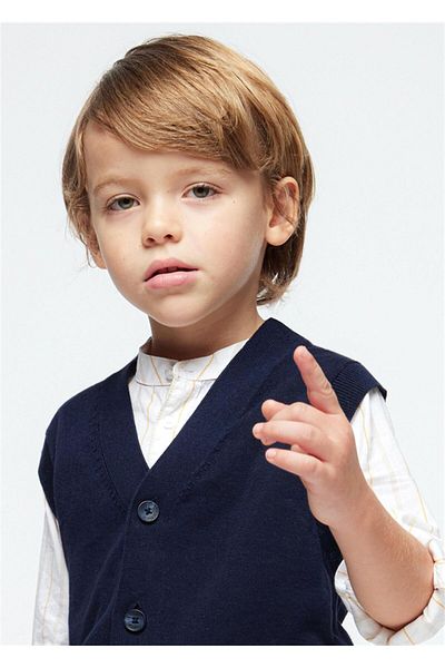 MAYORAL Boy's Knitwear Vest Navy Blue 3358