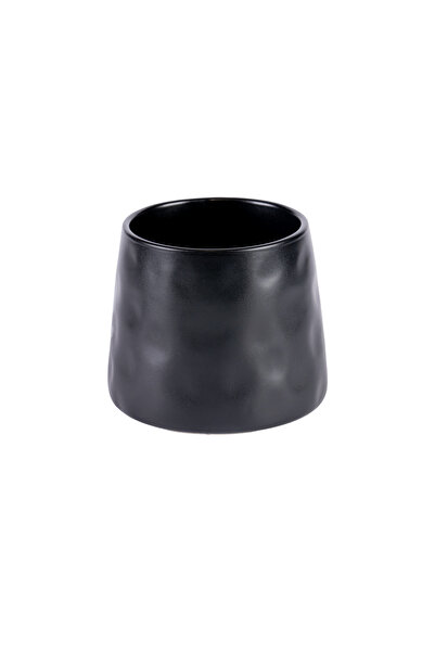 Espressolab 365 ml Textured Black Ceramic Mug No:55 - Aesthetic and Stylish Design