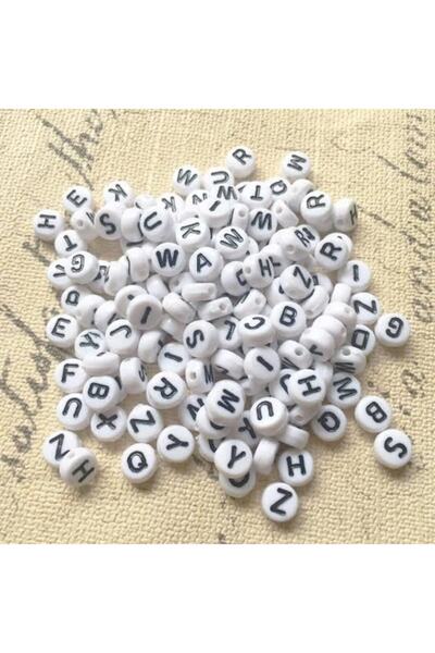 yiğit aksesuar Yassı Harf Boncuk 75 Adet