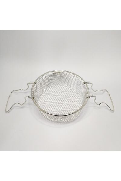 Natsan Kızartma Teli Çift Kulplu Cips Sepeti 22 Cm