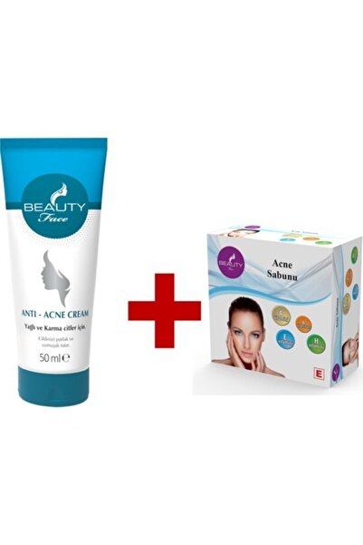 Beauty كريم الوجه المضاد لحب الشباب والبثور 50 مل + صابون حب الشباب 30 جرام