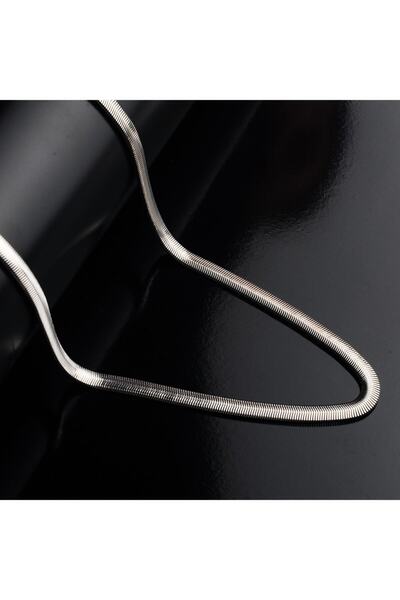idolavm Yılan Desenli Erkek Kolye Çelik Zincir Takı Aksesuar K24 T5