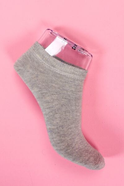 Line Smart Women's Gray Cotton Summer Snekers Assortment Socks 3-Piece