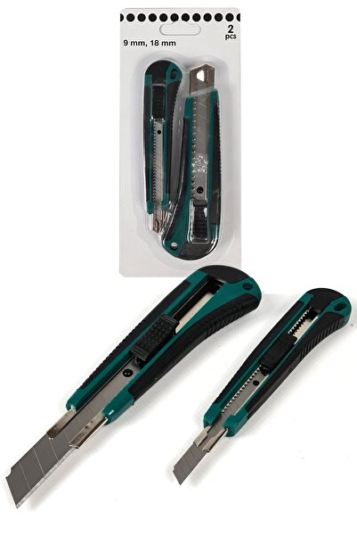 Binbirreyon Maket Bıçağı Falçata Seti 2 Adetli Set 9mm+18mm Ce034