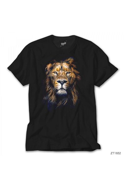 Z zepplin Men's Black Lion King Plus Size T-Shirt