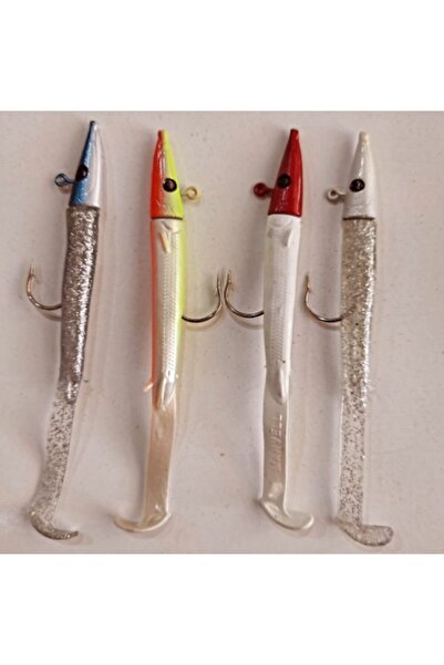 CAPTAIN Levrek - Turna - Baracuda Silikon Balık Seti 13 cm15 gr 4'lü