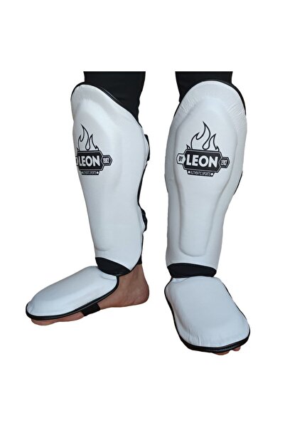 By Leon 1982 واقي ليون سوليد الملاكمة التايلاندية وأقدام الملاكمة وكافال باللون الأبيض