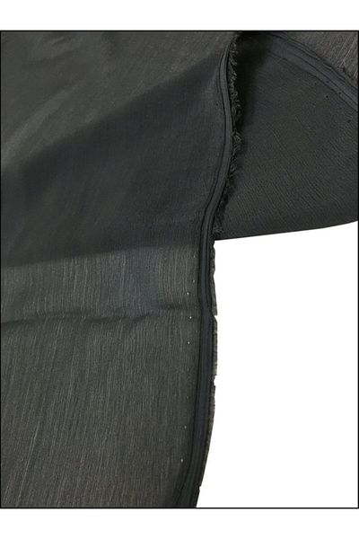 Yiğit Kumaş Dark Gray Janjan Chiffon Fabric - Meter Product 100x150 Cm