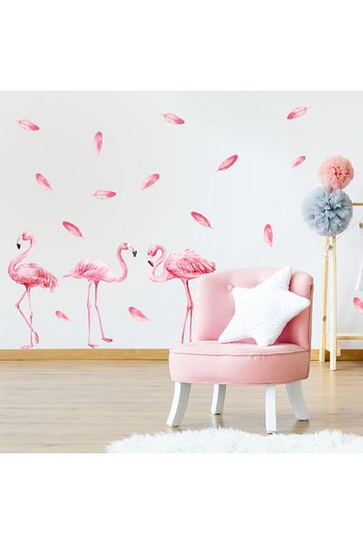 Tilki Dünyası Flamingos Modern Wall Sticker