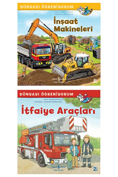 TÜRKİYE İŞ BANKASI KÜLTÜR YAYINLARI Inşaat Makineleri + Itfaiye Araçları Set
