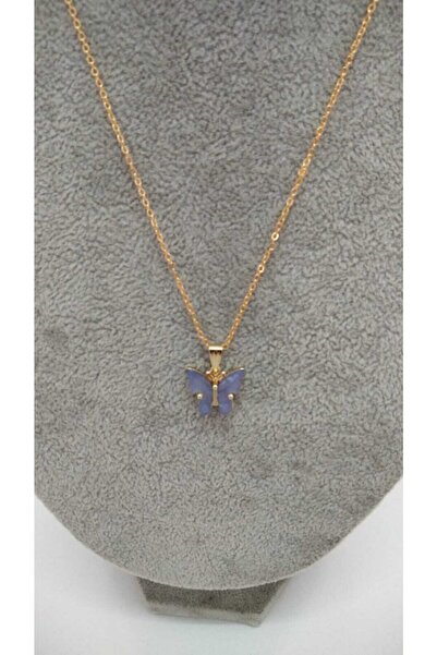 bi dünya saat aksesuar Kelebek Model Kolye