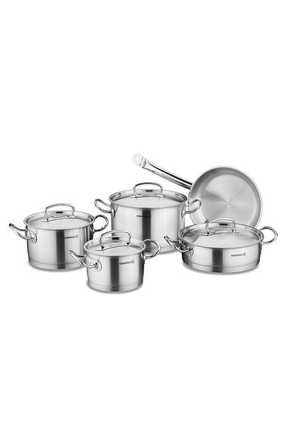 KORKMAZ Proline 9 Piece Cookware Set - Convenient and Practical