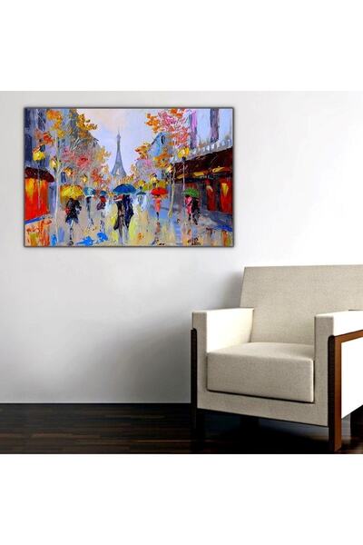 Ritmo Canvas Eyfel Ve Sokak Kanvas Tablo (ölçü Seçenekli)