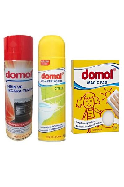 DOMOL Tuvalet Temizleme Köpüğü Ve Fırın Izgara Temizleyici Köpük Ve Sihirli T...