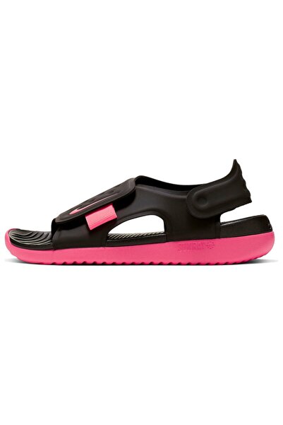 Nike Kız Çocuk Siyah Pembe Sandalet Sunray Adjust 5