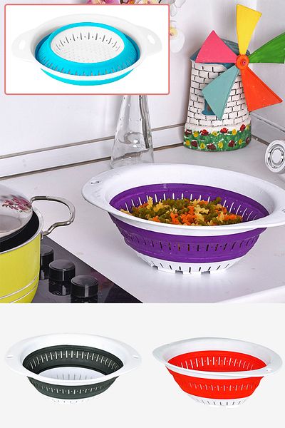 Kazanabil Foldable Accordion Round Silicone Strainer Cap Assortment