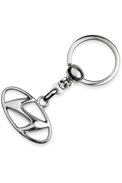 Modül سلسلة مفاتيح معدنية للسيارة مع شعار Hyundai مطلي بالكروم