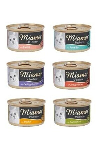 Miamor 6 Çeşit Kıyılmış Karma Kedi Konserve 85 Gr. Karma