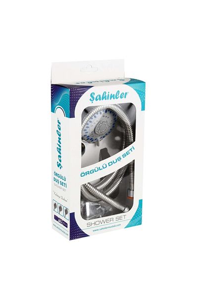 Şahinler Luxury Articulated Bathroom Shower Set - Braided with Functions and Clamps