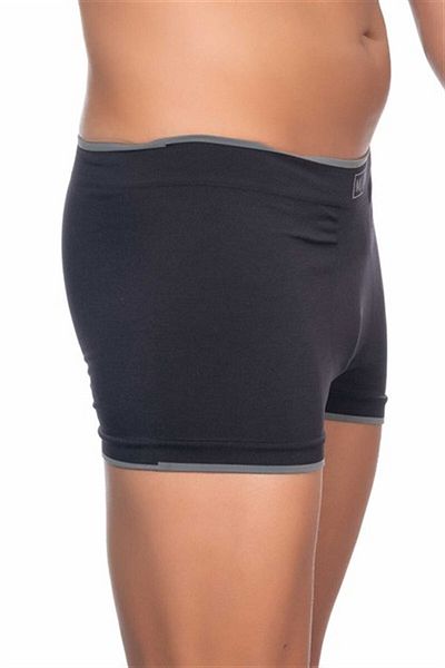 C&City C12103 Nahtlose Herren-Boxershorts, Schwarz