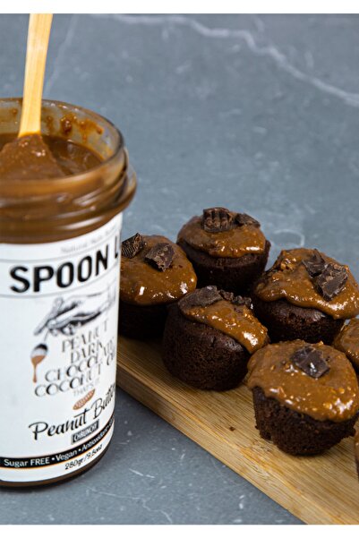 SPOONUP %100 Şekersiz Bitter Çikolatalı Fıstık Ezmesi 284gr (GLUTENSİZ,KATKISIZ,ŞEKERSİZ)