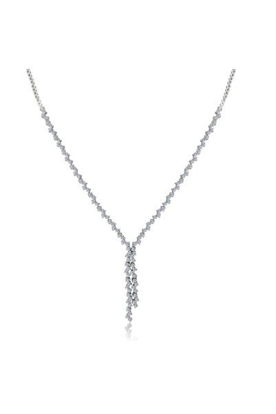 Mia Vento Pırlanta Montür Işıltılı Nehirler Gümüş Su Yolu Set Takım