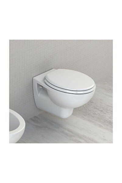 Turkuaz Lila Asma Klozet Ve Yavaş Kapanır Sessiz Kapak