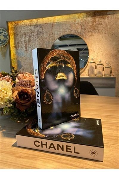 irayhomedecor Gold Black Chanel Africa Decorative Book Box
