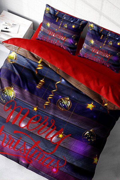 MonoHome Set de lenjerie de pat de Anul Nou Ny Dark 3D Digital cu imprimeu Se...