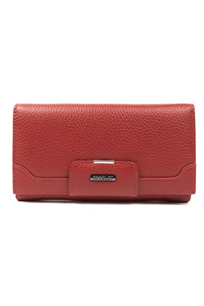 Skarlet Hakiki Deri Kadın Cüzdanı