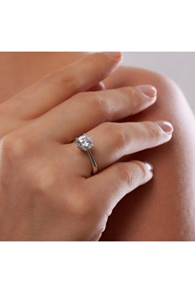 Mia Vento Mia Zirconia Mega Prenses Tacı Tektaş Gümüş Yüzük