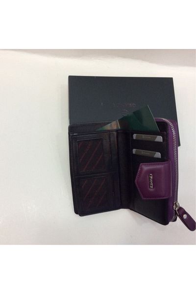 Grande 2716 Leather Women's Wallet Size 16 Cm 9 Cm Purple