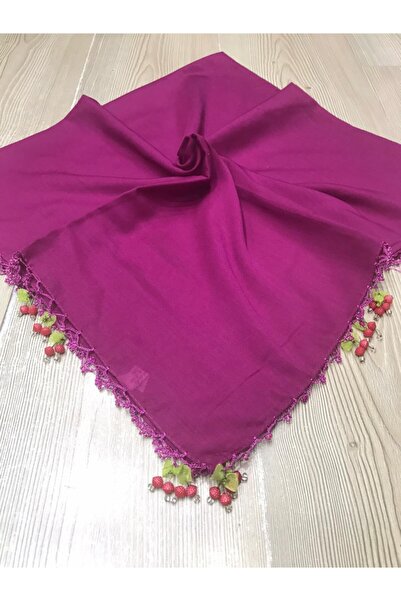 ALLURİNG THE BETTER ONE Fuşya Kiraz Oyalı Boncuklu Yazmalar