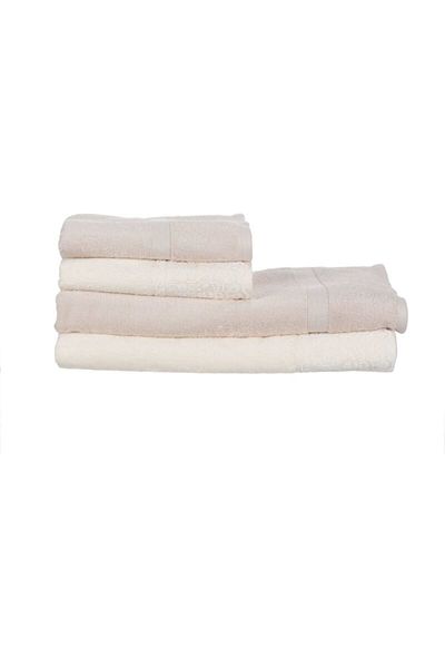 Özdilek Orkide Best Set-Turkish Bath Set- Cream - Beige