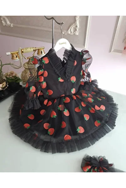 Tozpembebaby Strawberry Black Dress