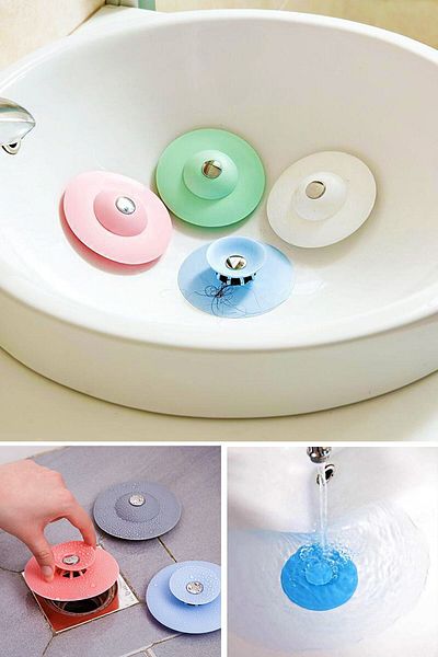 Baysal Double Stage Touch Sink, Bathtub Plug Silicone Sink Drain Stopper