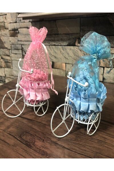 Hyd هدية ختان الطفل مولود مسبحة صلاة مع سلة دراجة وحقيبة وردة معطرة وردة مسبحة منقوشة 5 قطع